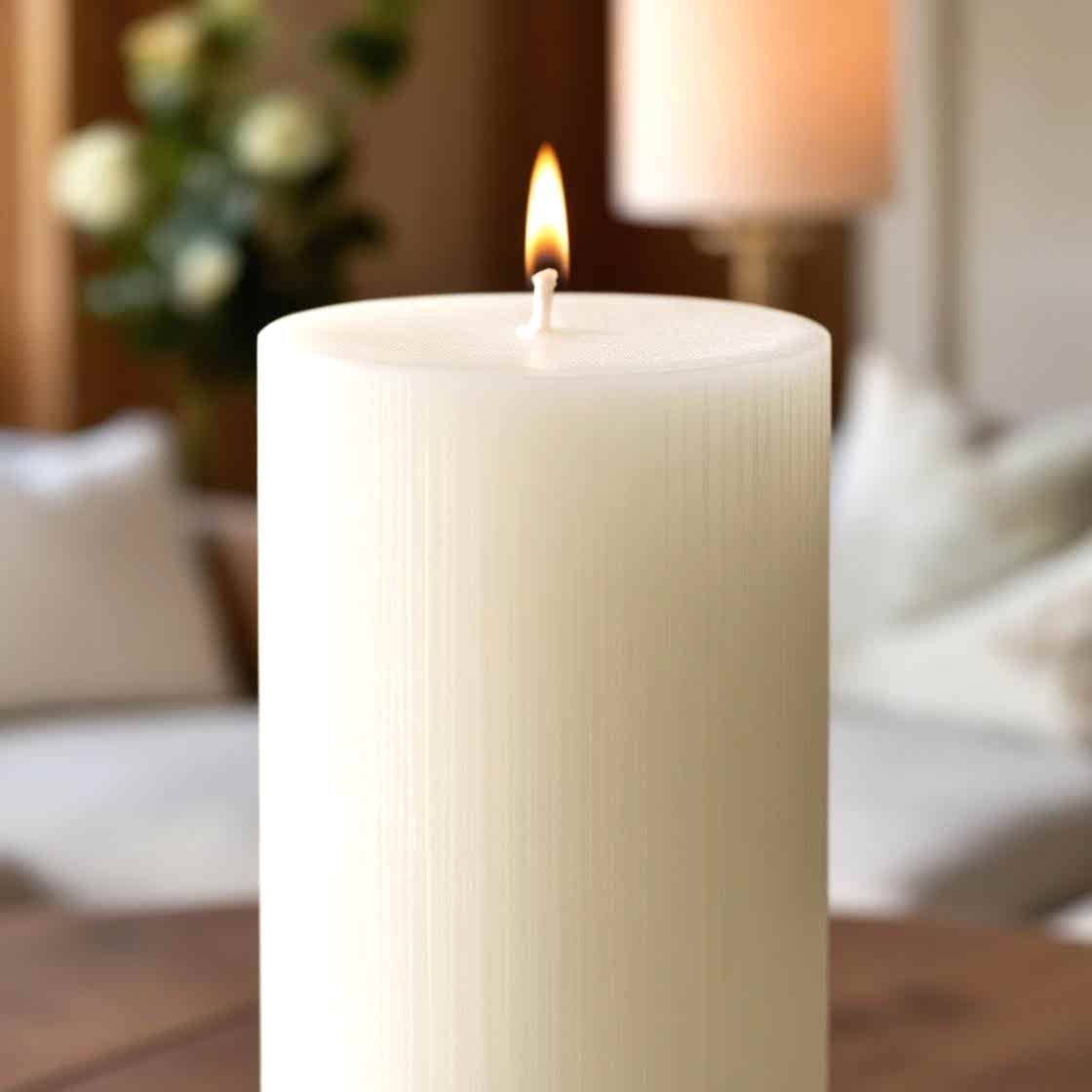 10 Cm Beyaz Mum (5*10) 10 Adet