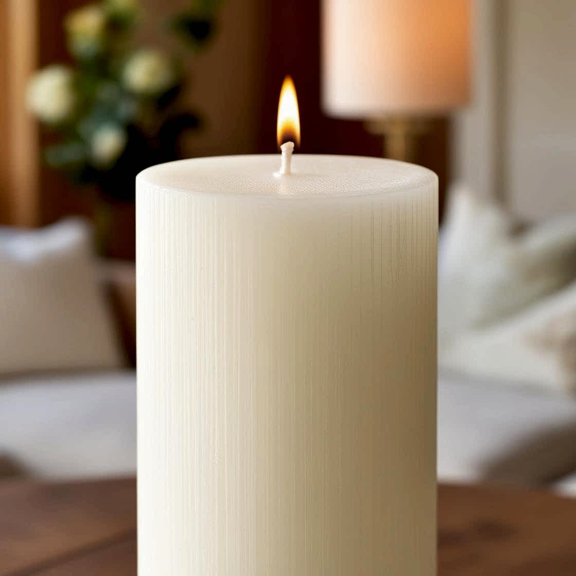 15 Cm Beyaz Mum (7*15) 10 Adet