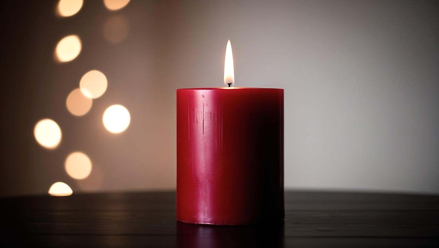 10 Cm Kırmızı Mum (5*10) 1 Adet