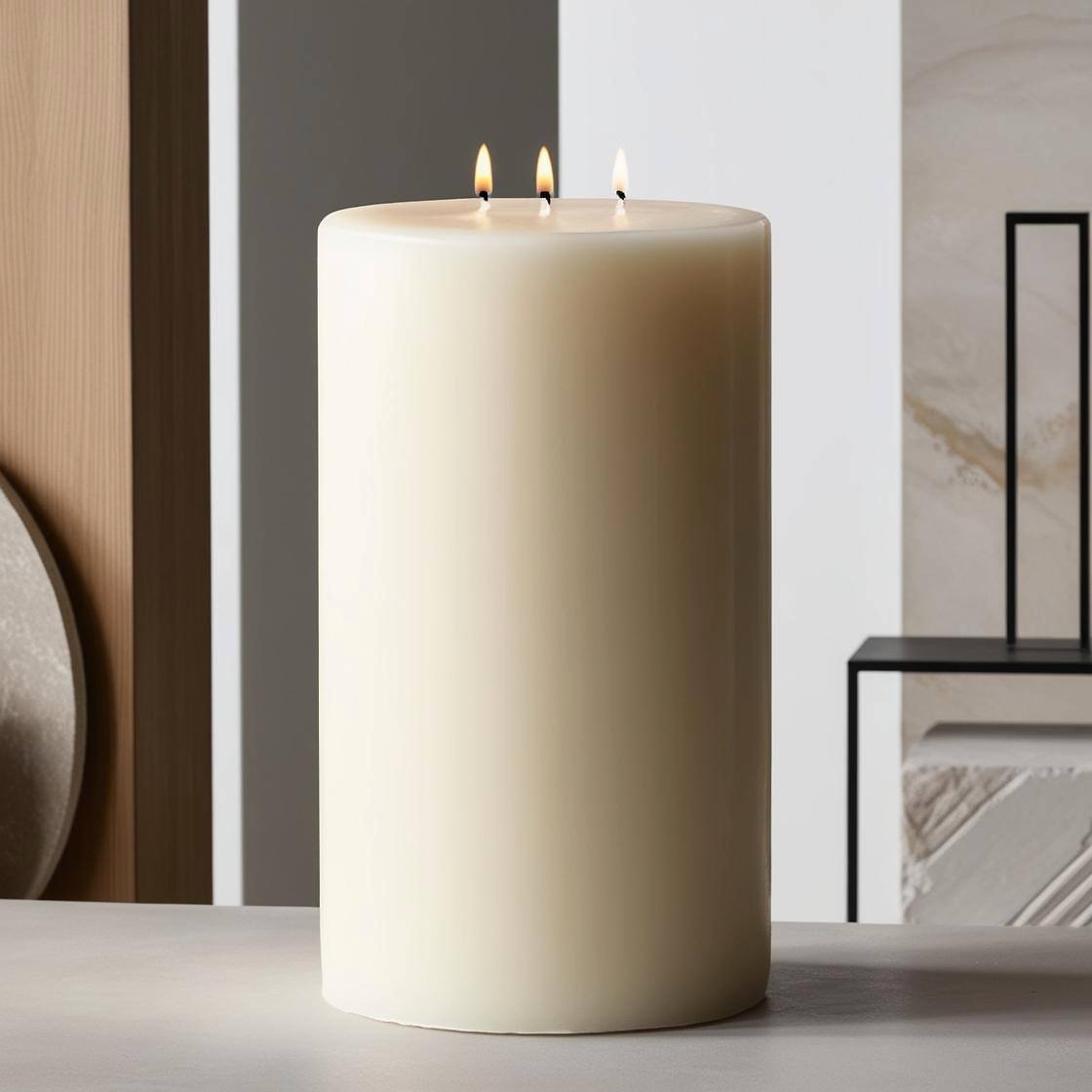 15 Cm Beyaz Mum (15*15) 6 Adet