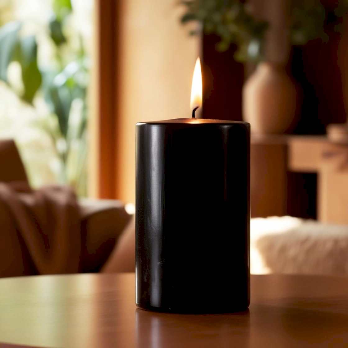 15 Cm Siyah Mum (7*15) 1 Adet