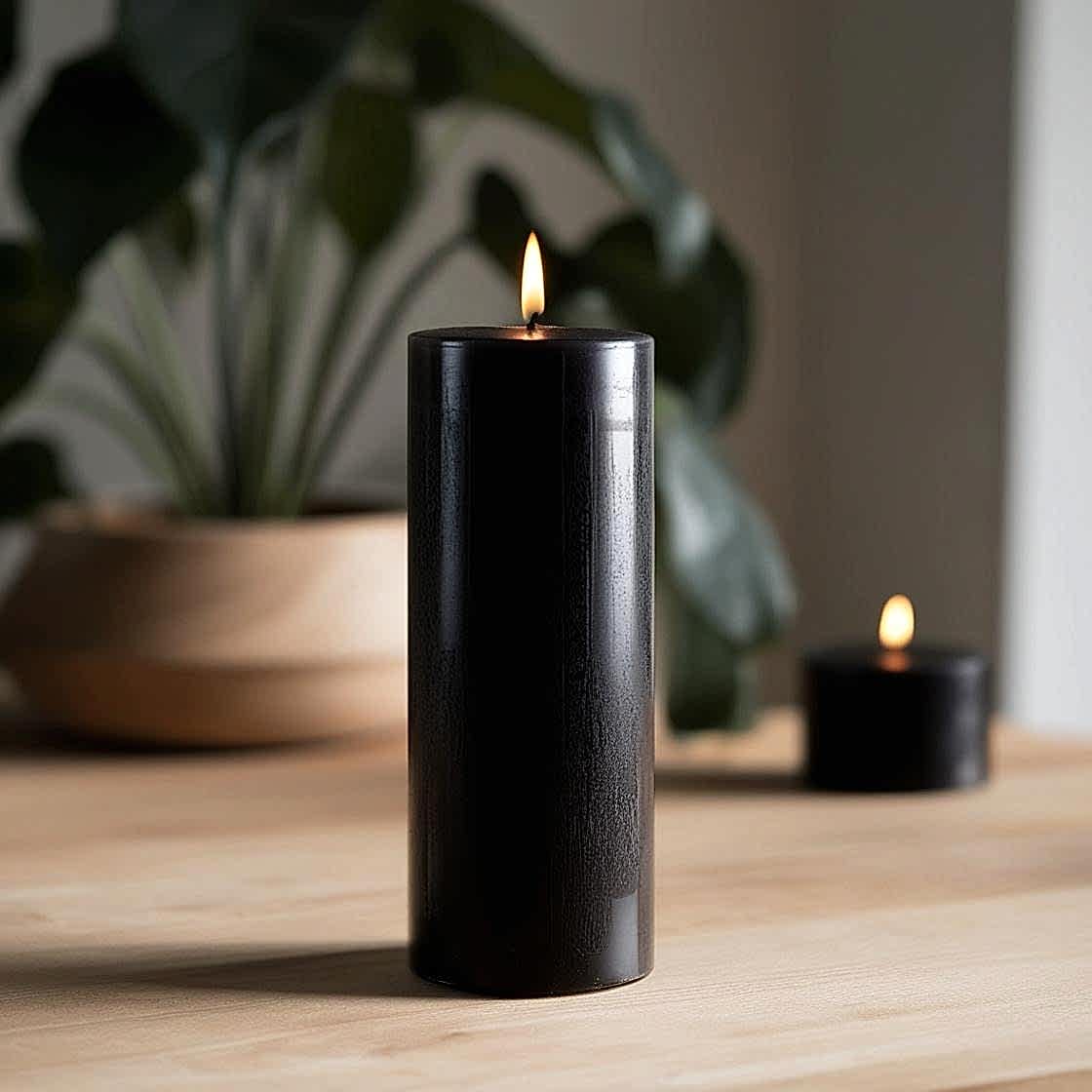 10 Cm Siyah Mum (5*10) 1 Adet