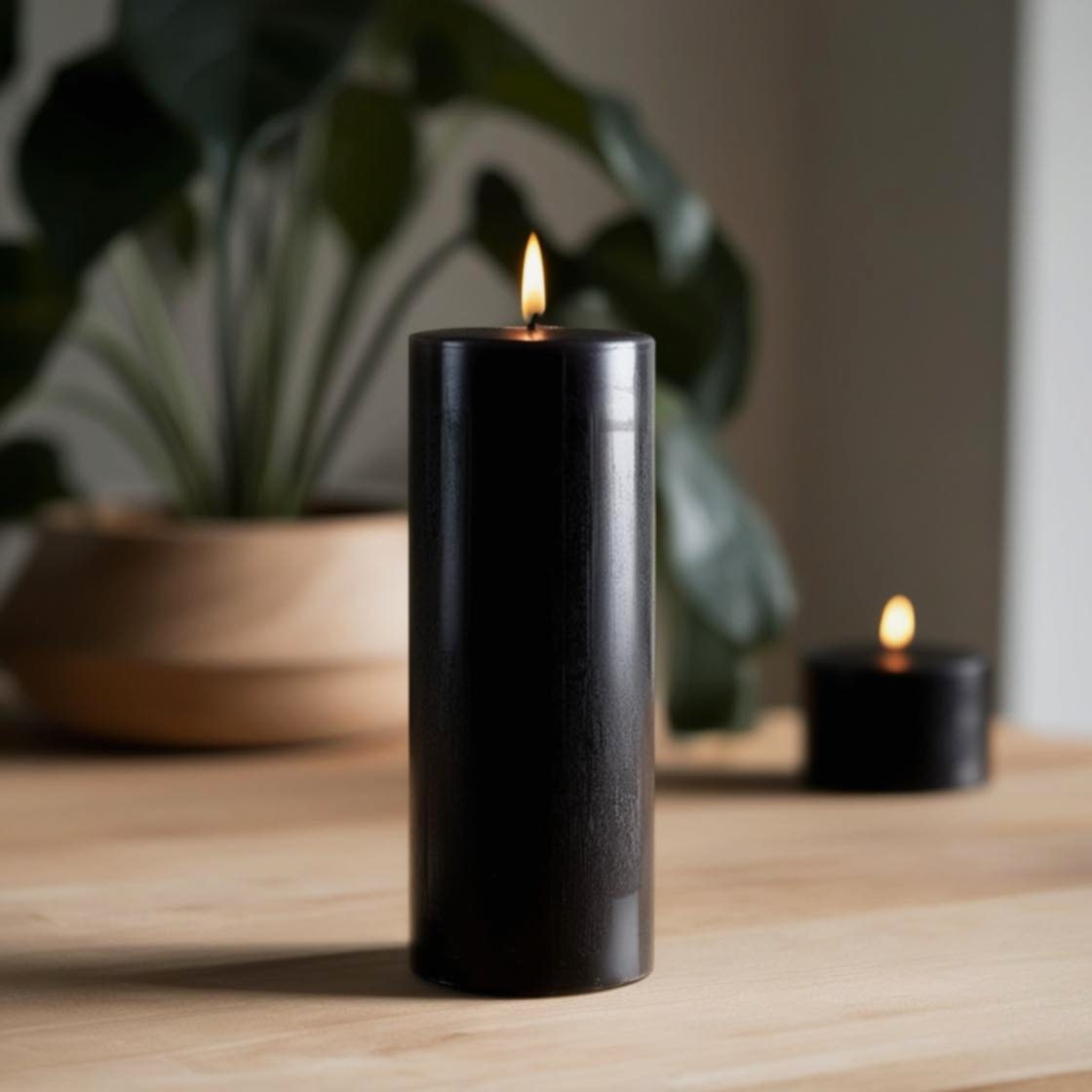 15 Cm Siyah Mum (5*15) 1 Adet