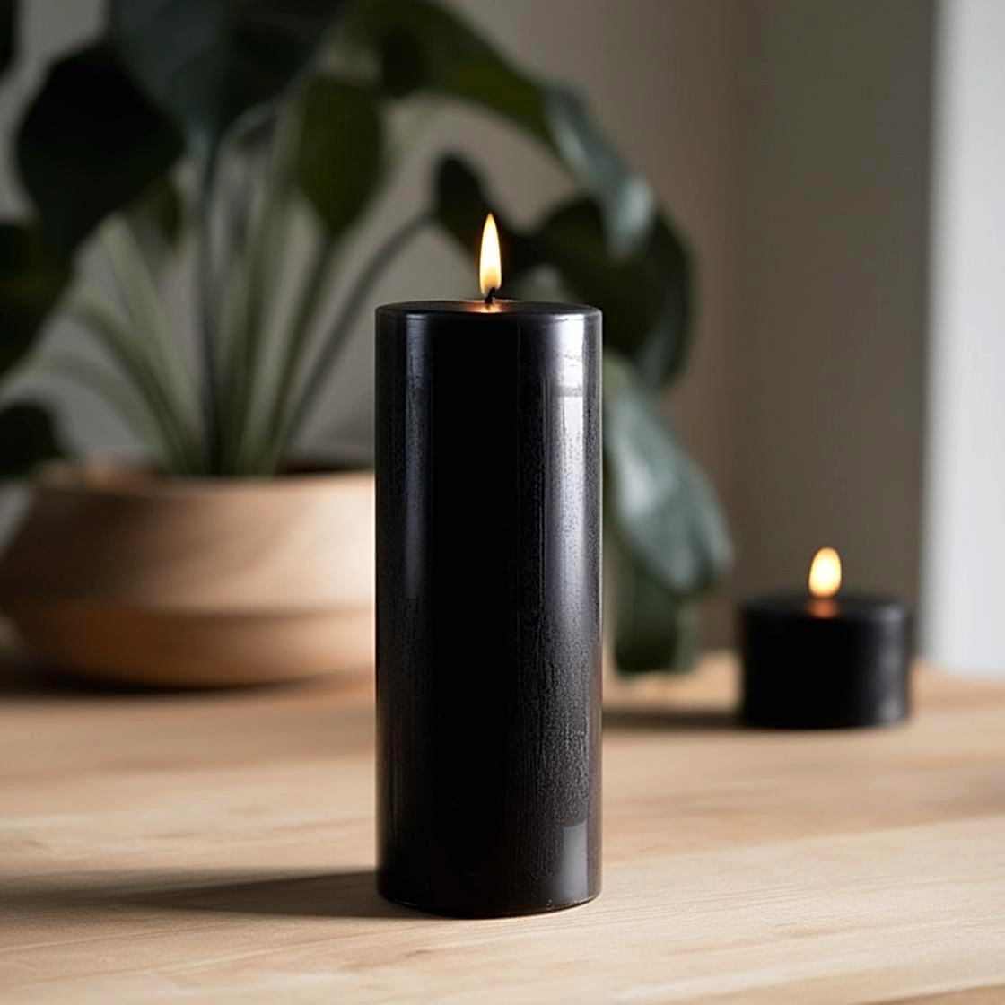 20 Cm Siyah Mum (5*20) 1 Adet