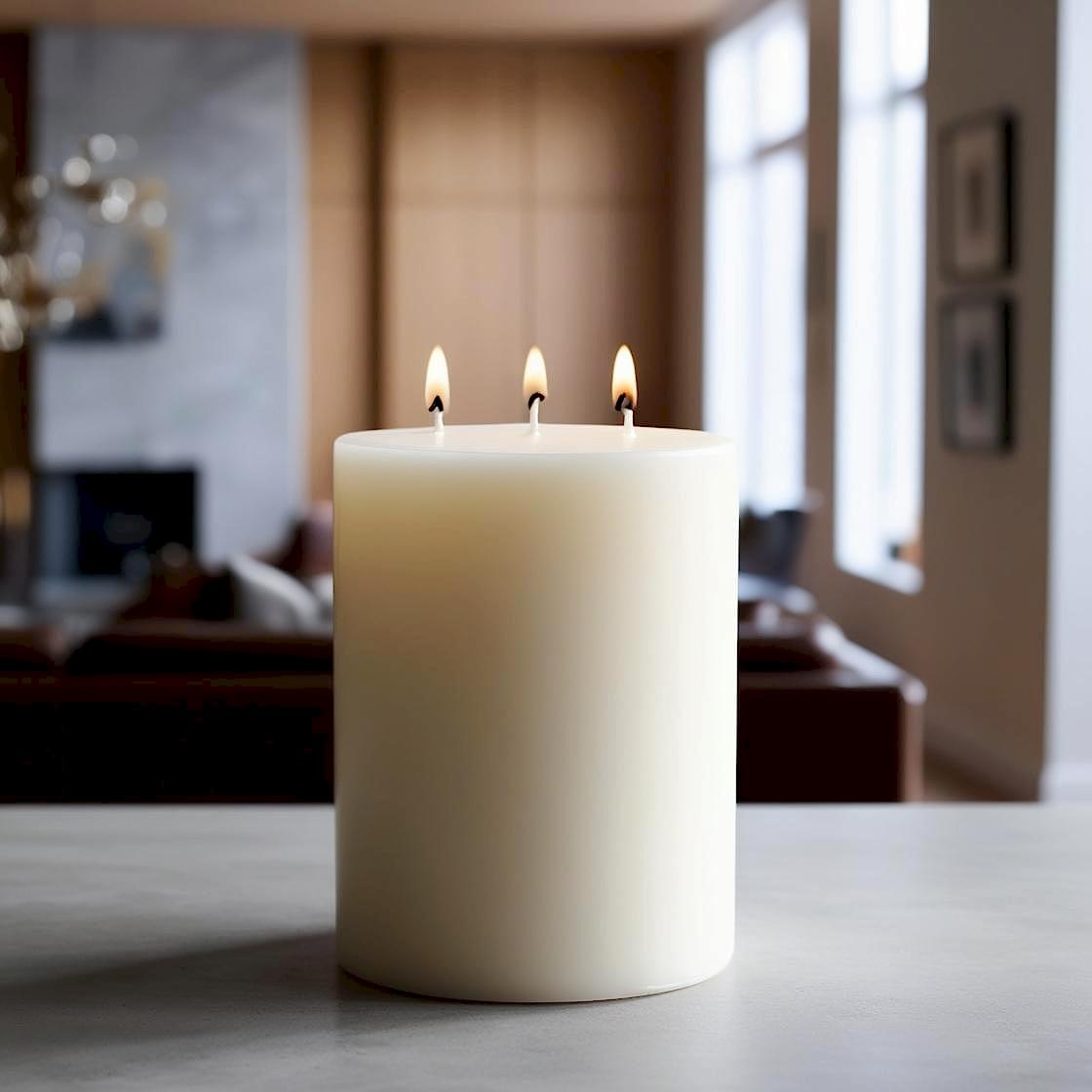 20 Cm Beyaz Mum (20*20) 4 Adet