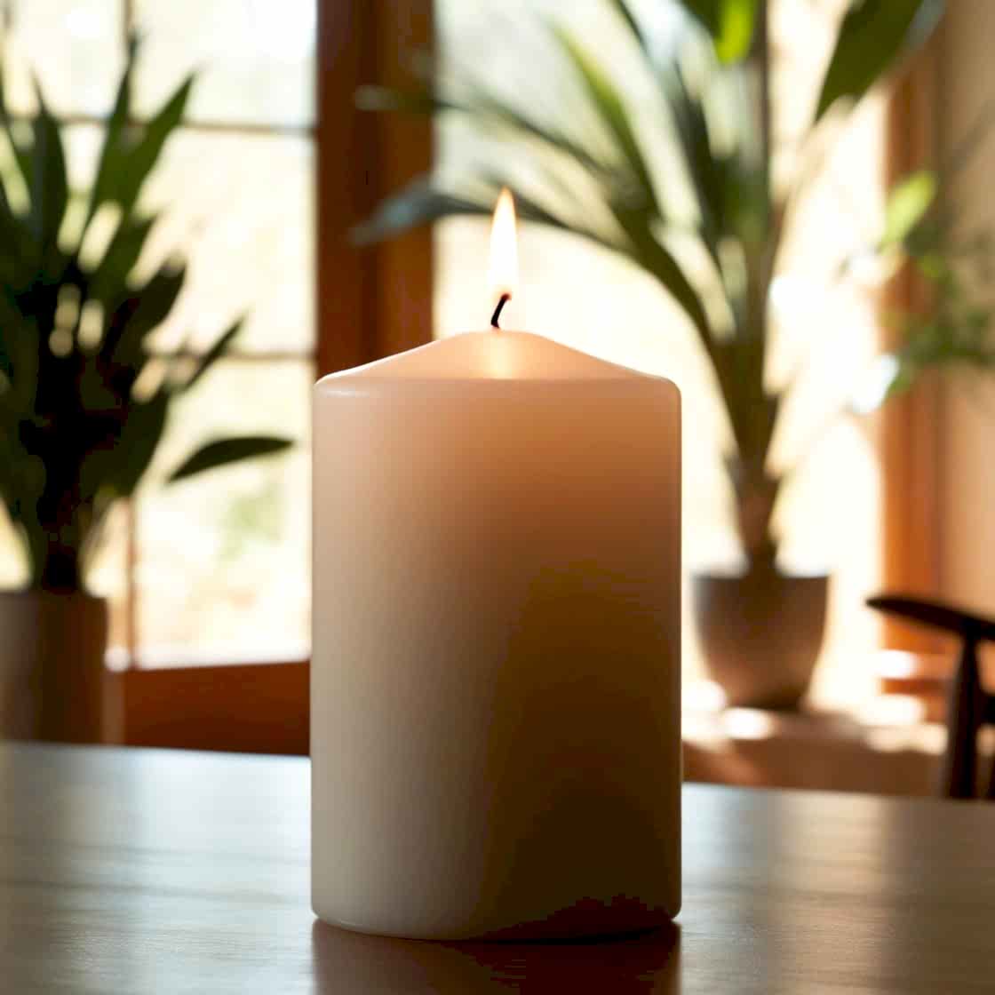 15 Cm Beyaz Mum (5*15) 10 Adet