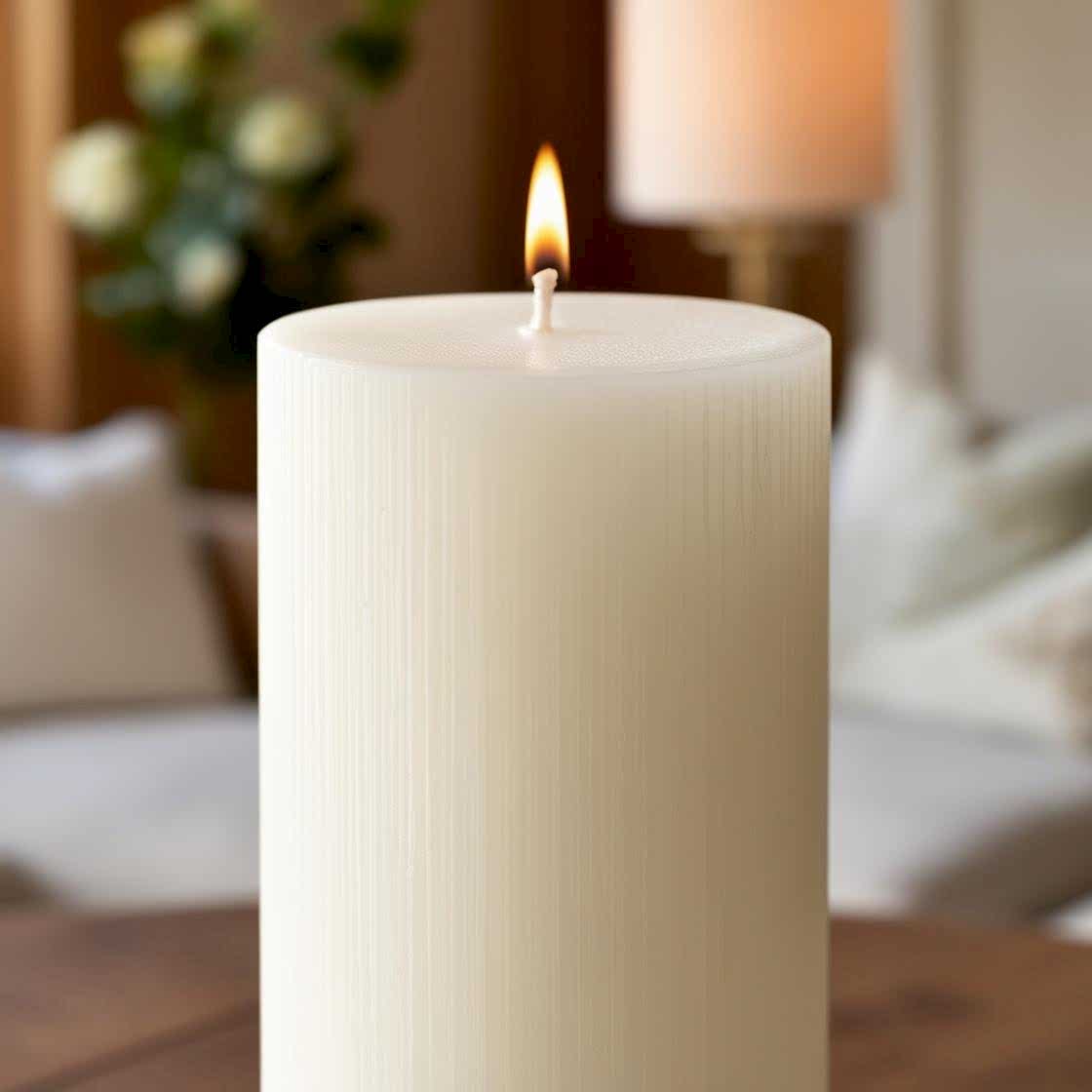15 Cm Beyaz Mum (7*15) 10 Adet