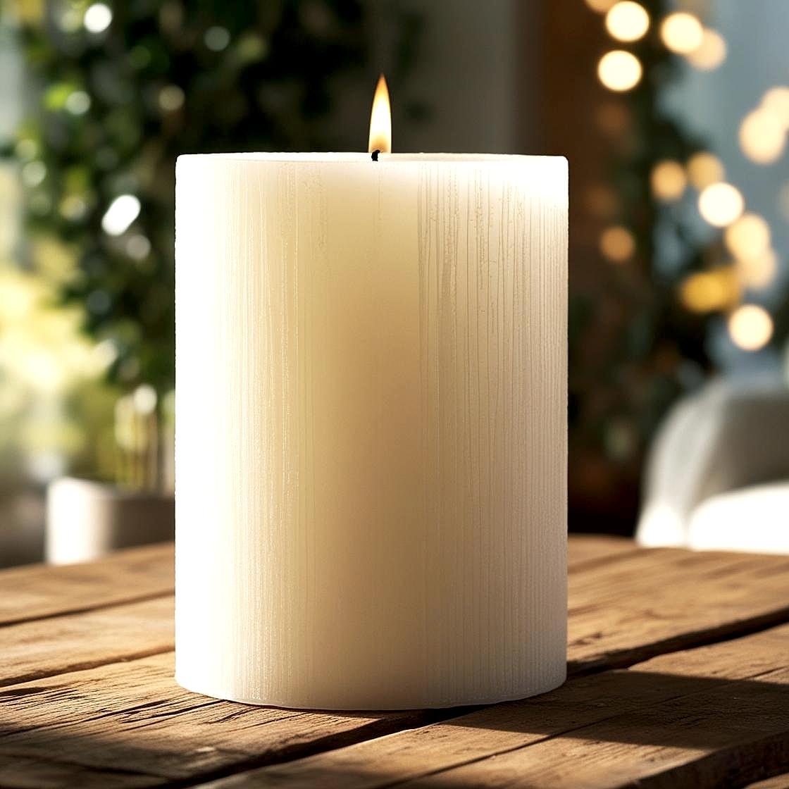 10 Cm Beyaz Mum (10*10) 1 Adet