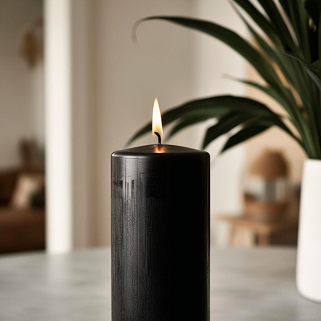 10 Cm Siyah Mum (7*10) 1 Adet