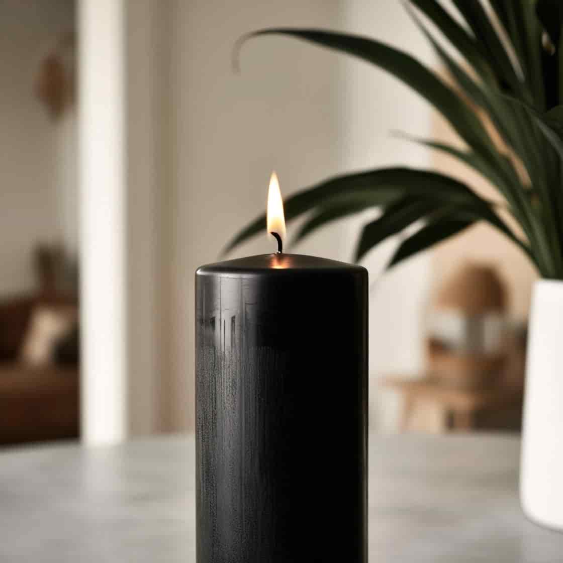 15 Cm Siyah Mum (7*15) 1 Adet