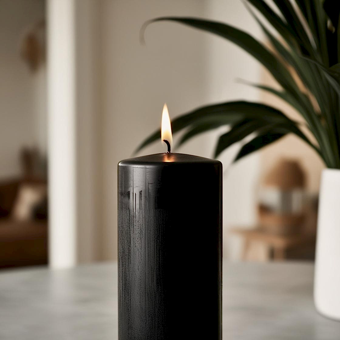 25 Cm Siyah Mum (7*25) 1 Adet