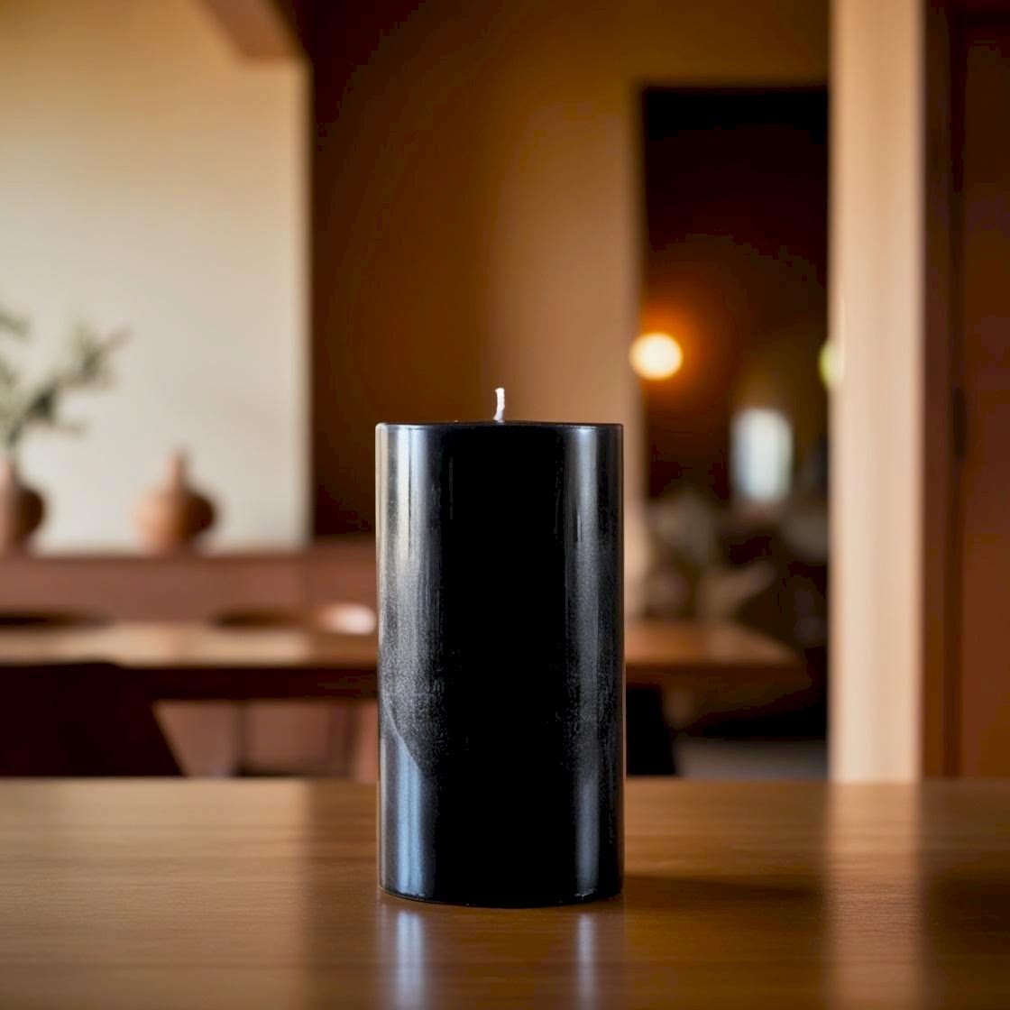 Siyah Silindir 5*25 Mum 50 Adet