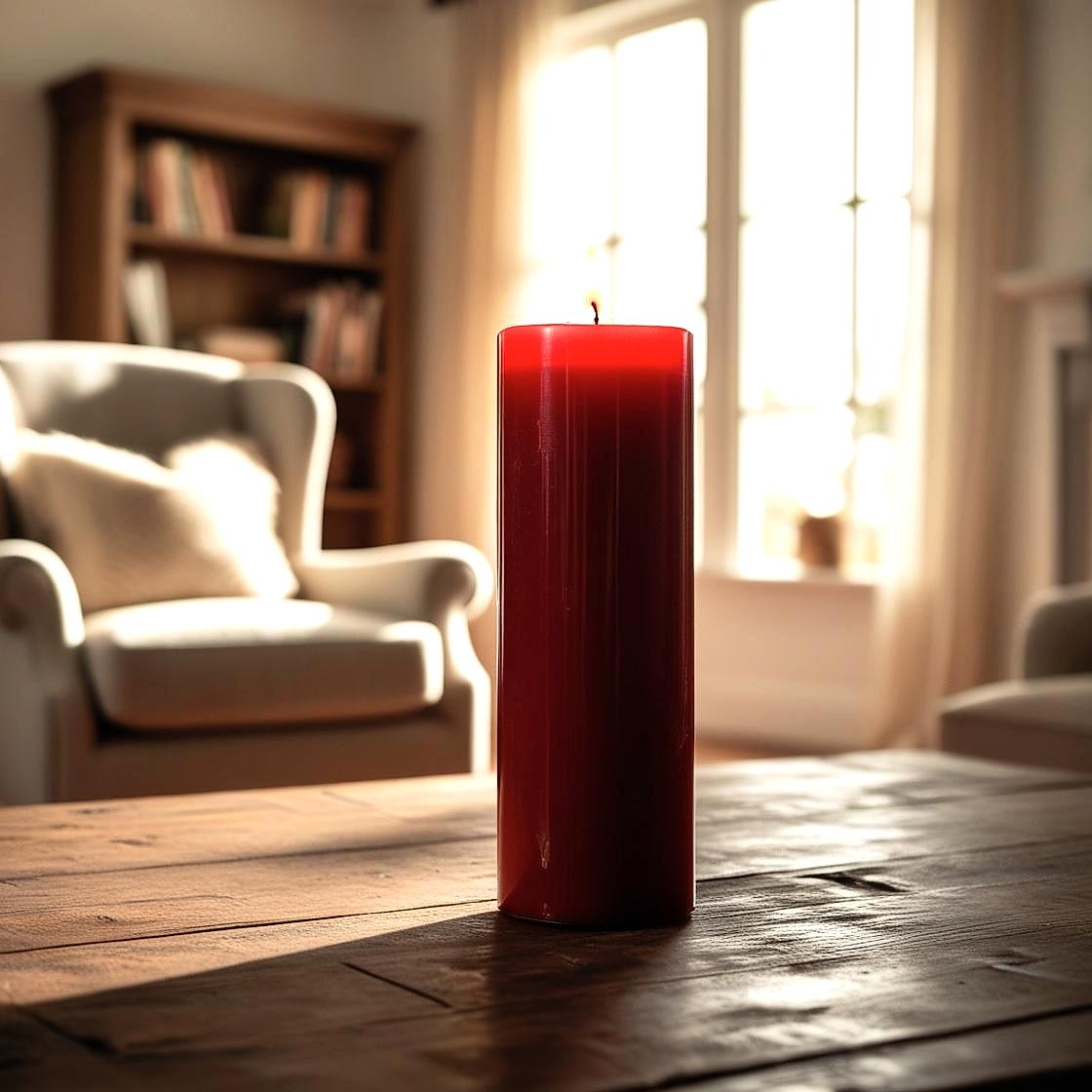 15 Cm Kırmızı Mum (7*15) 1 Adet