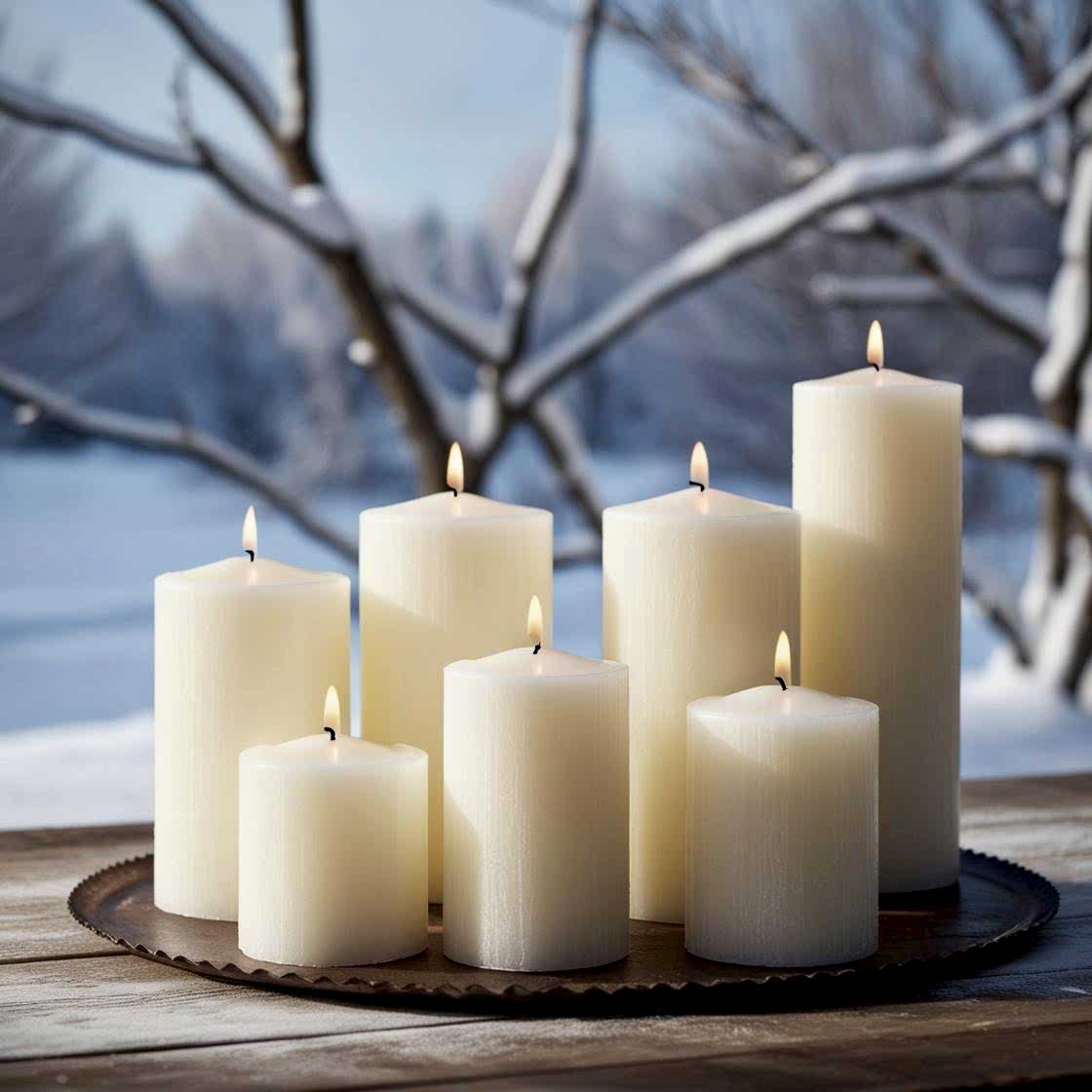 20 Cm Beyaz Mum (5*20) 10 Adet
