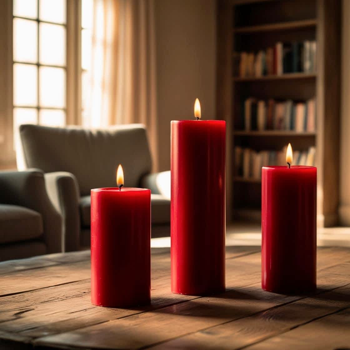 10 Cm Kırmızı Mum (7*10) 1 Adet