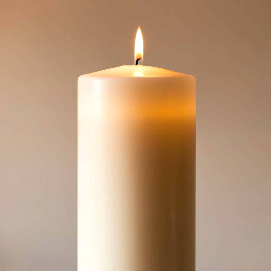 25 Cm Beyaz Mum (5*25) 10 Adet