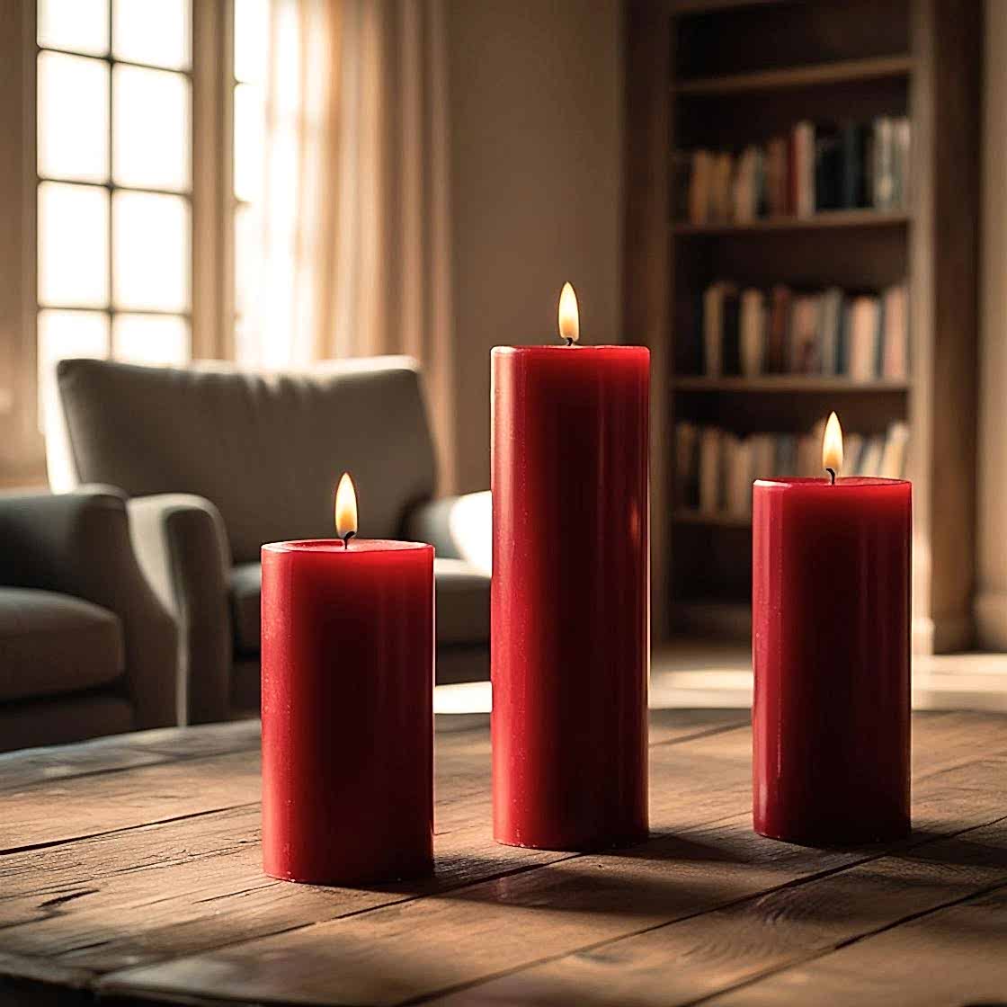 25 Cm Kırmızı Mum (7*25) 1 Adet