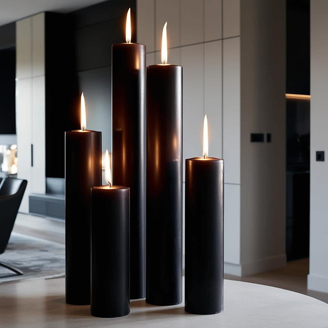 20 Cm Siyah Mum (7*20) 1 Adet