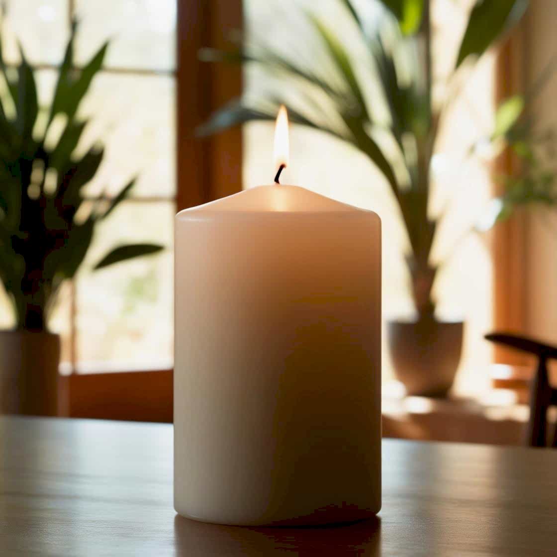 10 Cm Beyaz Mum (5*10) 10 Adet