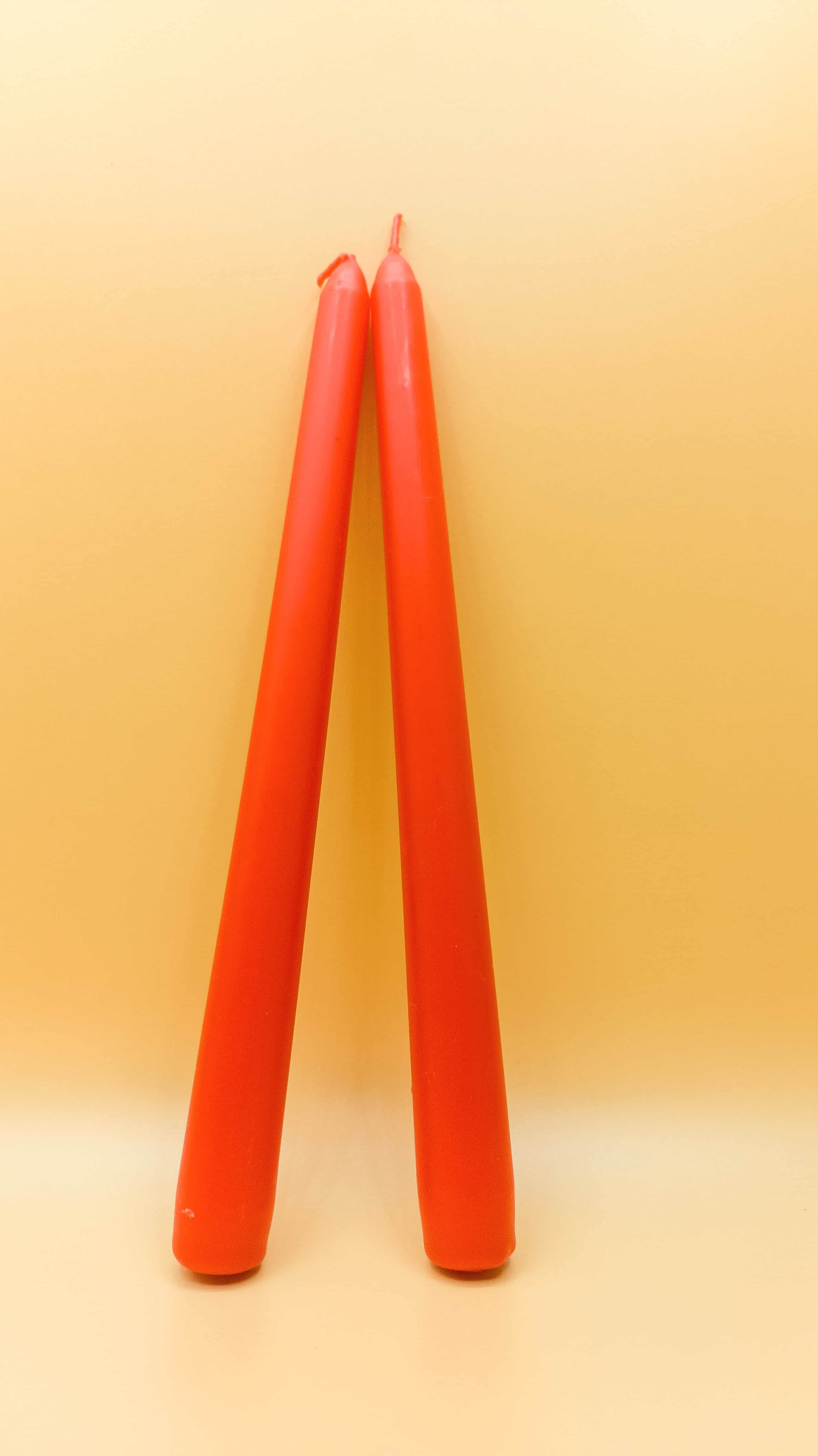 Şamdan Mumu 2 Adet Sedefli Metalik Kırmızı