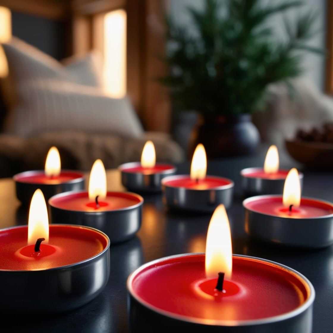 Kırmızı Maxi Tealight 50 Adet