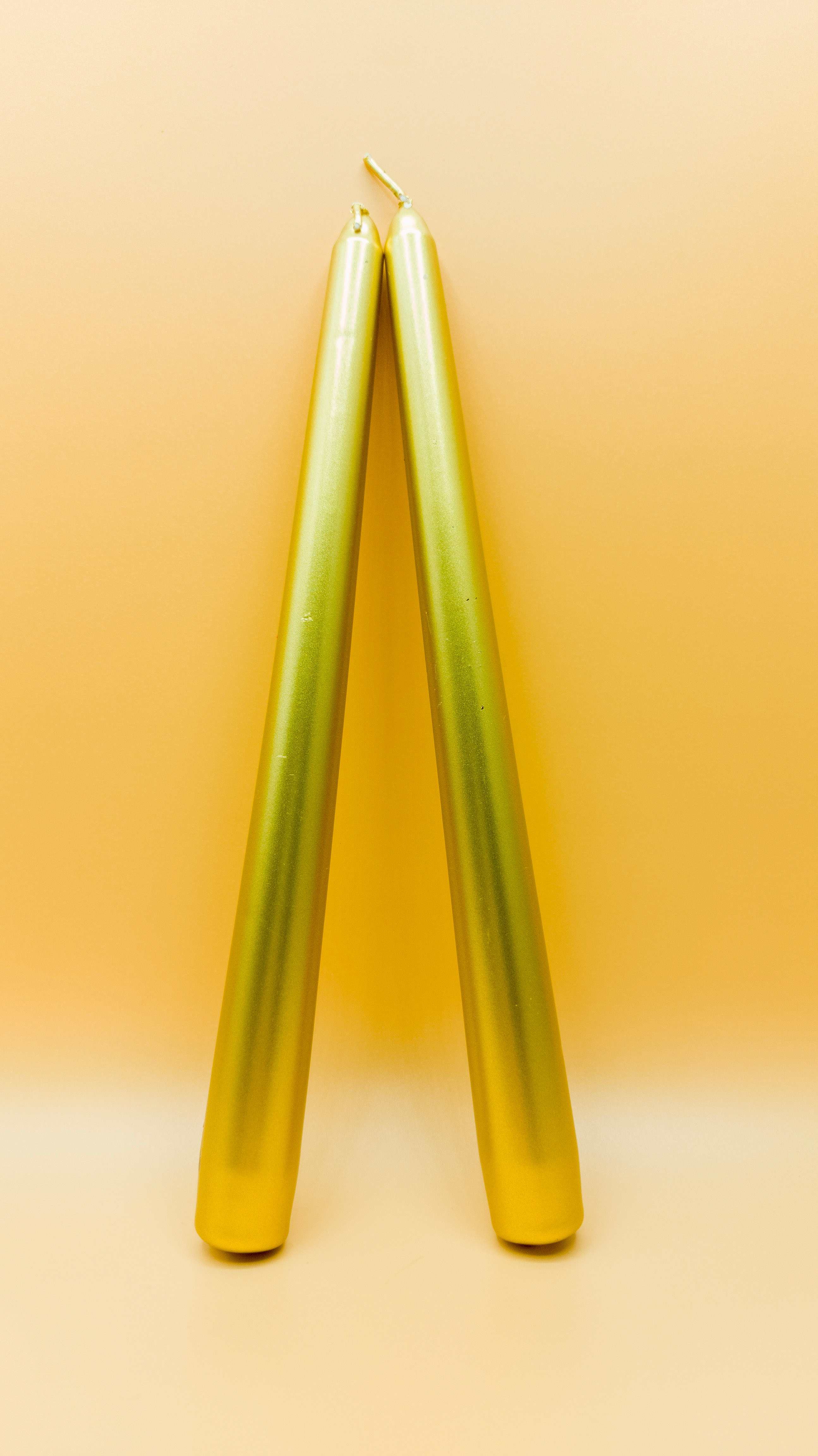 Şamdan Mumu 2 Adet Gold (Altın)